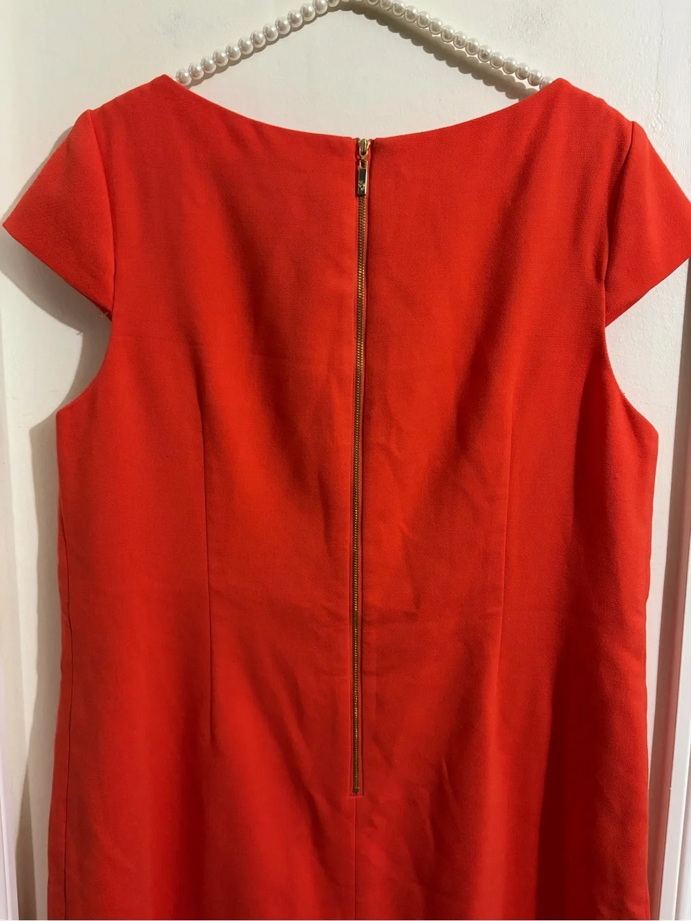 Eliza J Red Cap-Sleeve Shift Dress - Picture 10 of 11